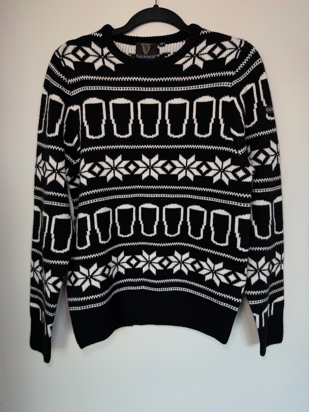 NWOT Guinness Cabincore Grunge Grandpa Crewneck Sweater Comfy Retro